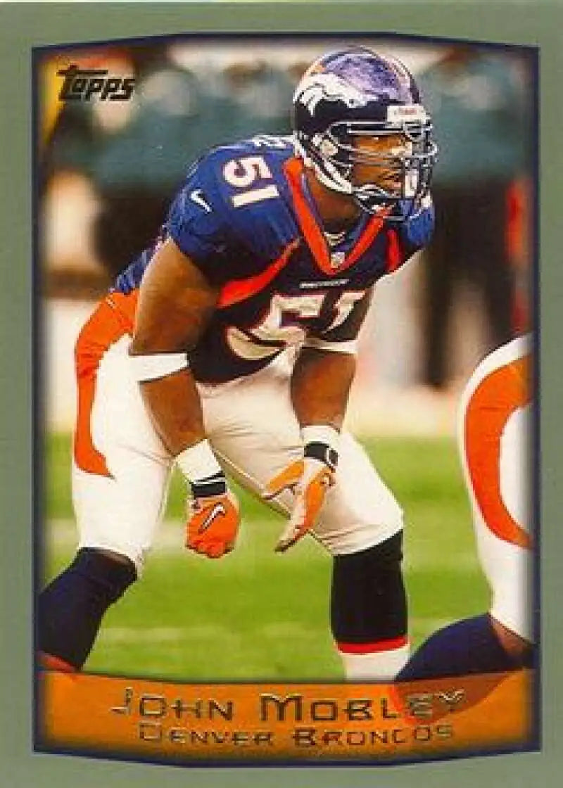 1999 Topps #152 John Mobley EX Excellent Denver Broncos Football Card - Football Card Single