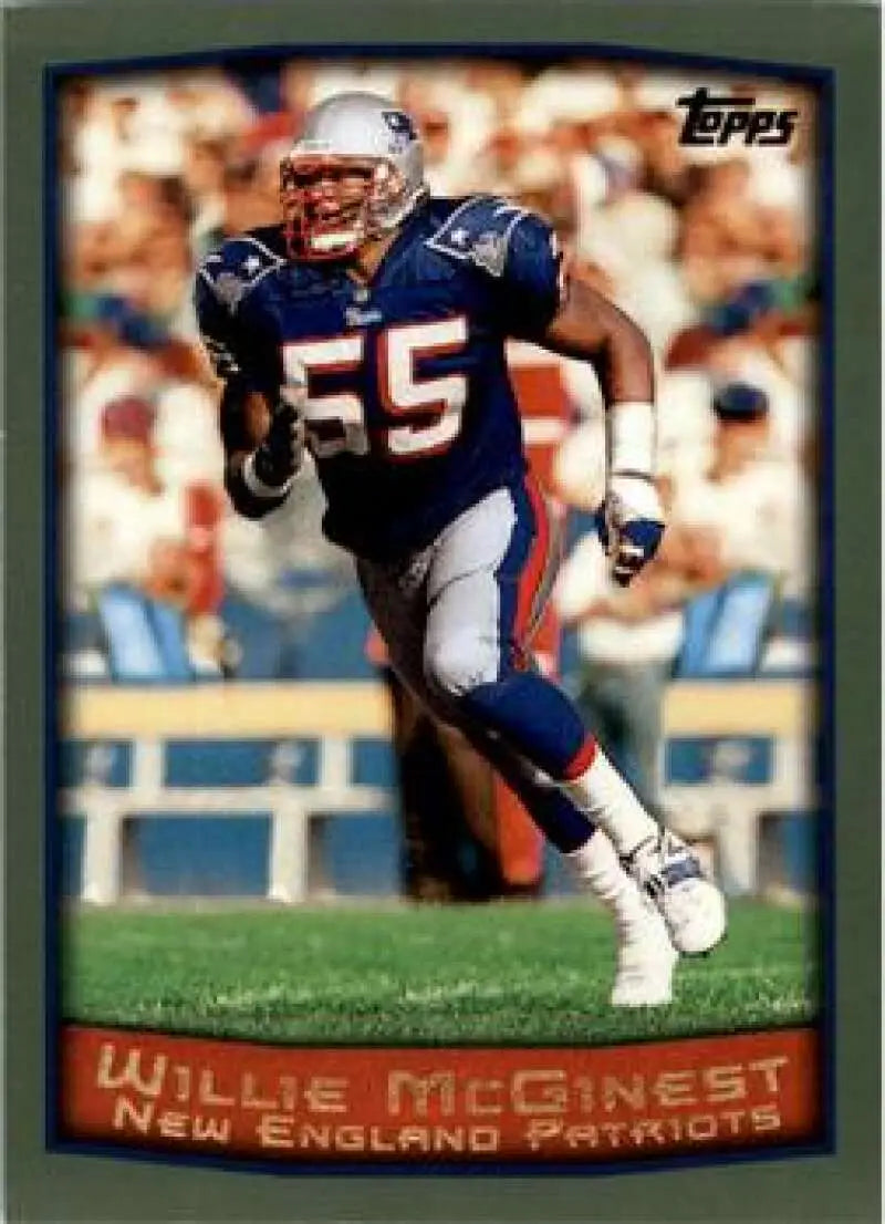 1999 Topps #155 Willie McGinest EX Excellent New England Patriots Football Card - Football Card Single