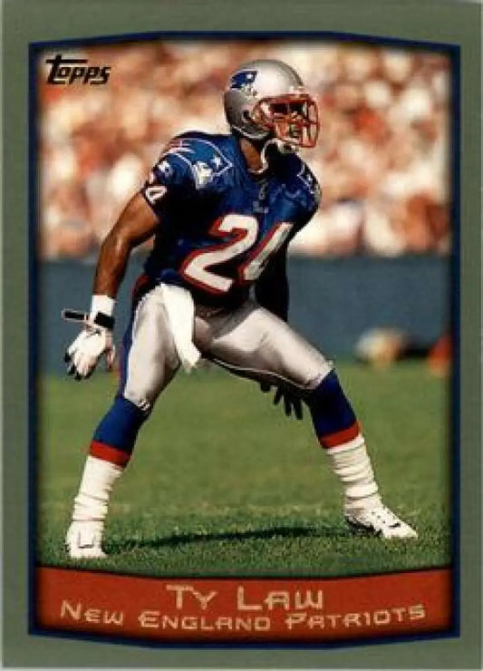 1999 Topps #185 Ty Law EX Excellent New England Patriots Football Card