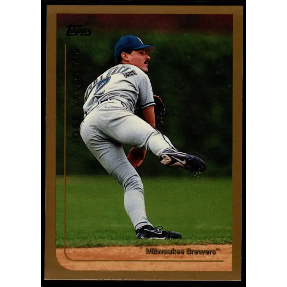 1999 Topps #186 Jose Valentin NM-MT Milwaukee Brewers Baseball Card - Baseball Card Single