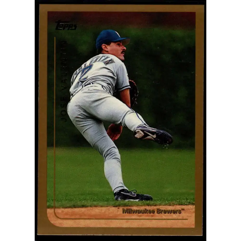 1999 Topps #186 Jose Valentin NM-MT Milwaukee Brewers Baseball Card - Baseball Card Single