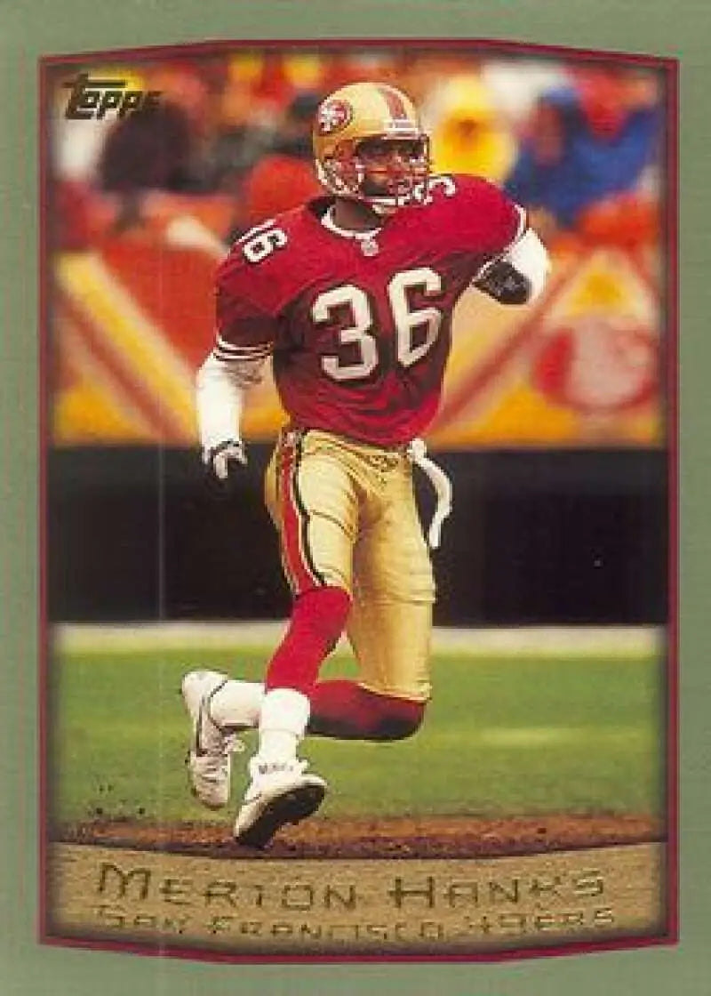 1999 Topps #186 Merton Hanks EX Excellent San Francisco 49ers Football Card - Football Card Single