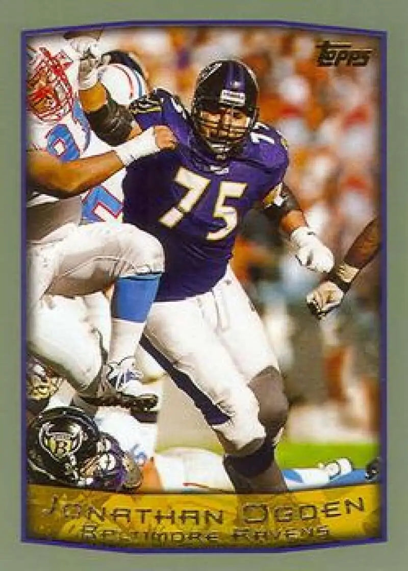 1999 Topps #19 Jonathan Ogden EX Excellent Baltimore Ravens Football Card - Football Card Single
