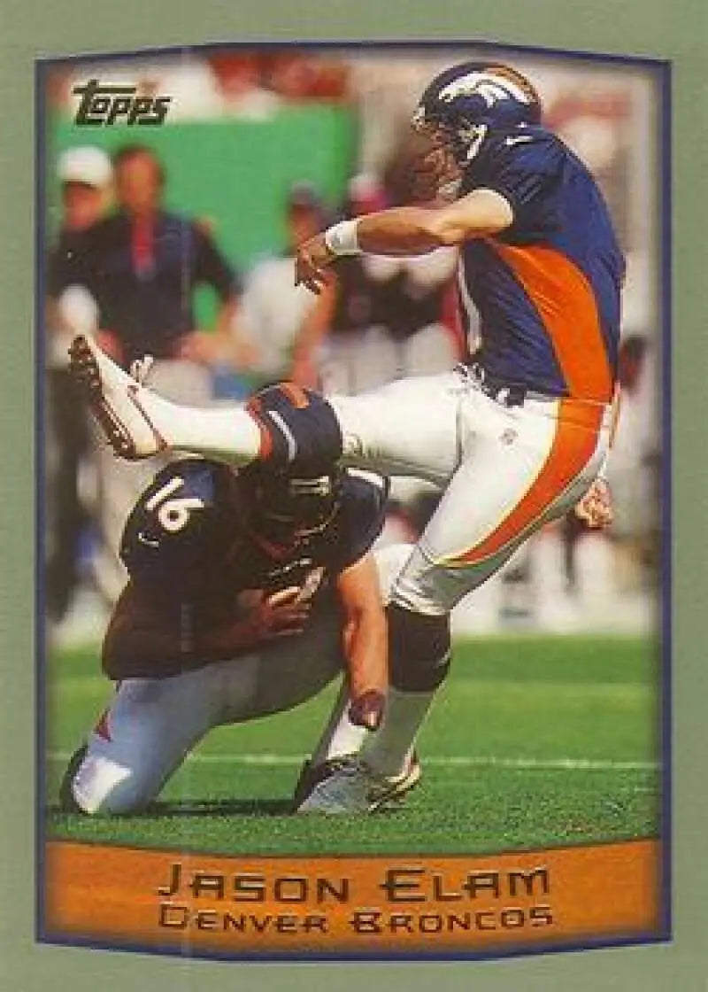 1999 Topps #192 Jason Elam EX Excellent Denver Broncos Football Card - Football Card Single