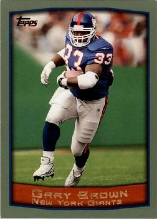 1999 Topps #196 Gary Brown EX Excellent New York Giants Football Card