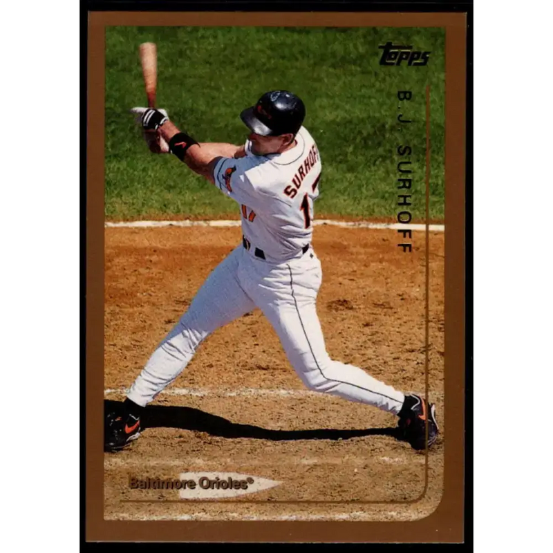 1999 Topps #198 B.J. Surhoff NM-MT Baltimore Orioles Baseball Card - Baseball Card Single
