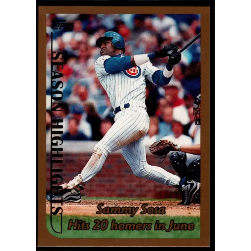 1999 Topps #202 Sammy Sosa NM-MT Chicago Cubs Baseball Card - Baseball Card Single