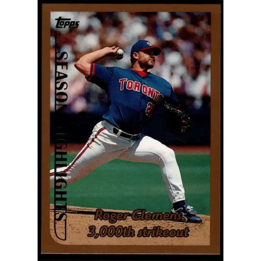 1999 Topps #203 Roger Clemens NM-MT Toronto Blue Jays Baseball Card