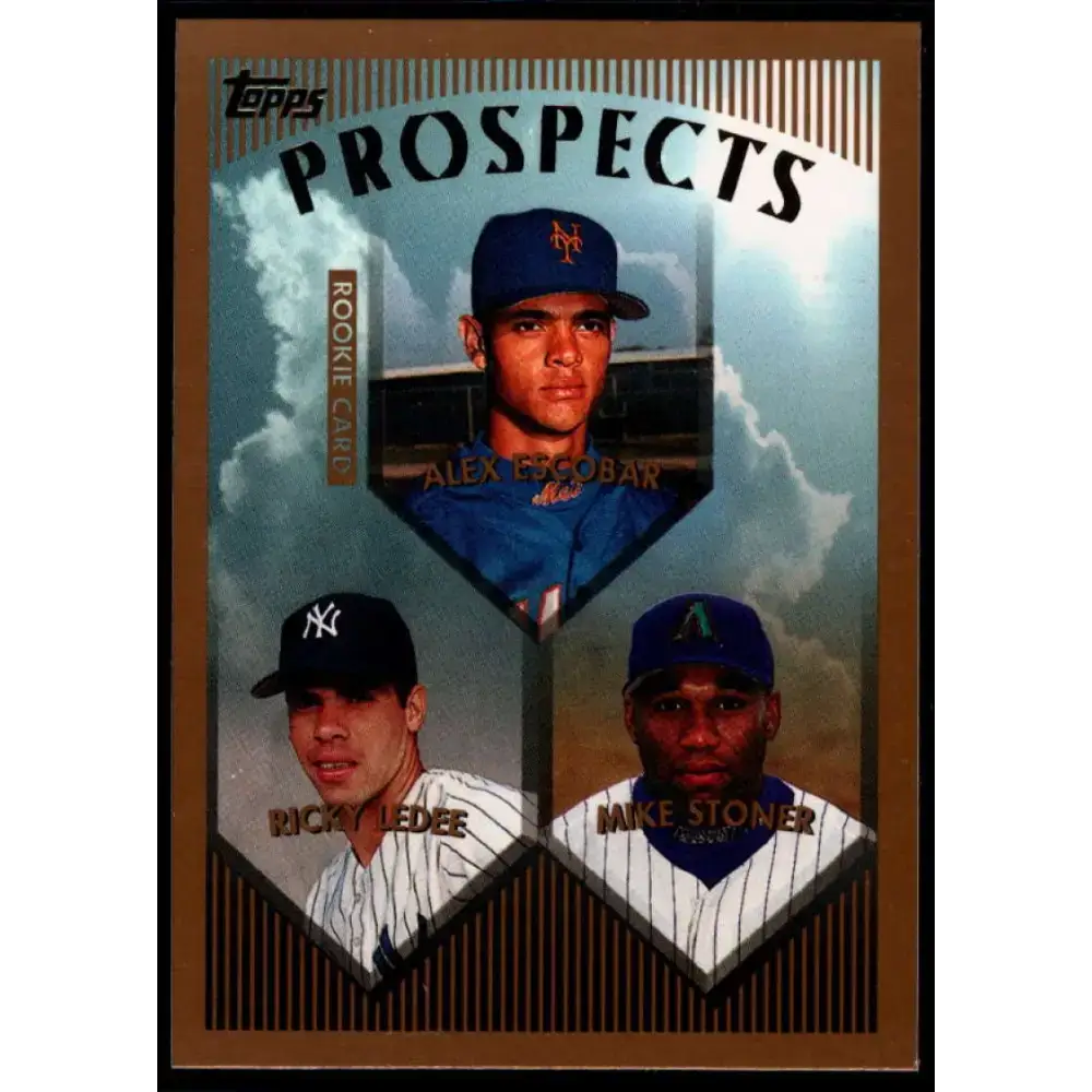 1999 Topps #206 Alex Escobar/Ricky Ledee/Mike Stoner NM-MT RC Rookie New York Mets/New York Yankees/Arizona