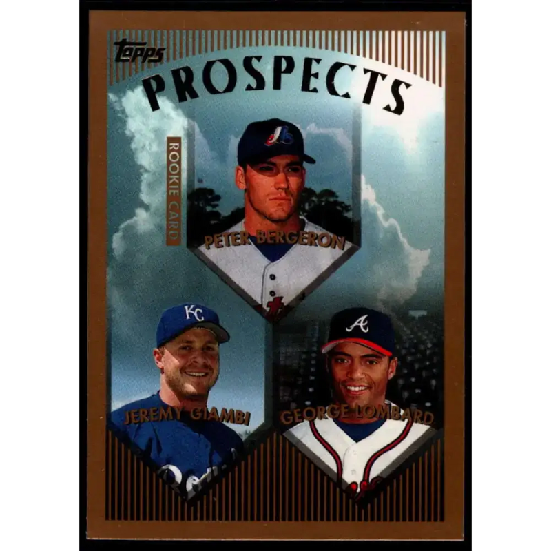 1999 Topps #207 Peter Bergeron/Jeremy Giambi/George Lombard NM-MT RC Rookie Montreal Expos/Kansas City Royals/Atlanta
