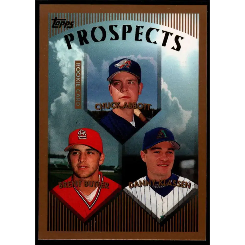 1999 Topps #212 Chuck Abbott/Brent Butler/Danny Klassen NM-MT RC Rookie Anaheim Angels/St. Louis Cardinals/Arizona