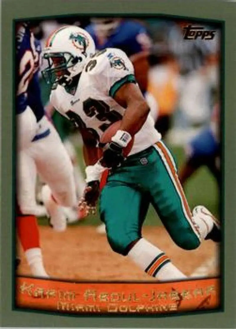 1999 Topps #215 Karim Abdul-Jabbar EX Excellent Miami Dolphins Football Card - Football Card Single