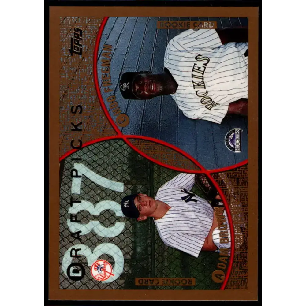 1999 Topps #219 Andy Brown/Choo Freeman NM-MT RC Rookie New York Yankees/Colorado Rockies Baseball Card