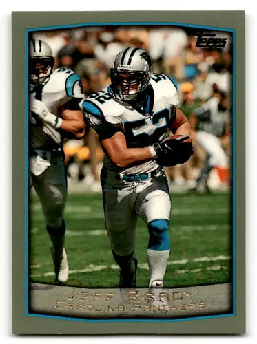 Original gloss Jeff Brady Carolina Panthers football card from 1999 Topps simply sandoval