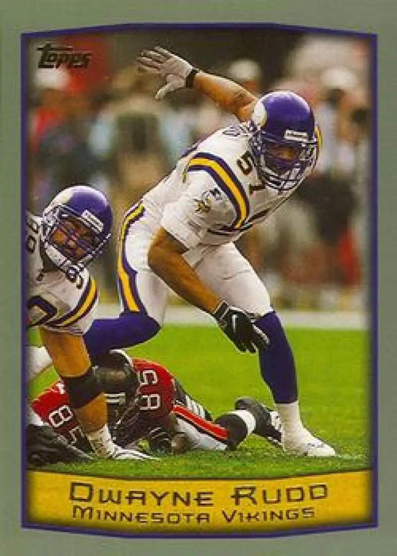 1999 Topps #238 Dwayne Rudd EX Excellent Minnesota Vikings Football Card - Football Card Single