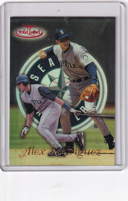 1999 TOPPS #25 ALEX RODRIGUEZ GOLD LABEL 56/100- SEATTLE MARINERS - Baseball Card Single