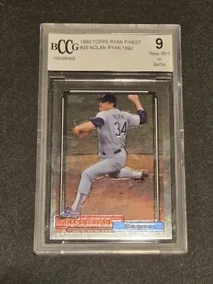 1999 Topps #25 Nolan Ryan Nolan Ryan Commemorative Reprints Finest BCCG 9 - Baseball Card Single