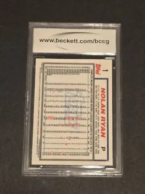 1999 Topps #25 Nolan Ryan Nolan Ryan Commemorative Reprints Finest BCCG 9 - Baseball Card Single
