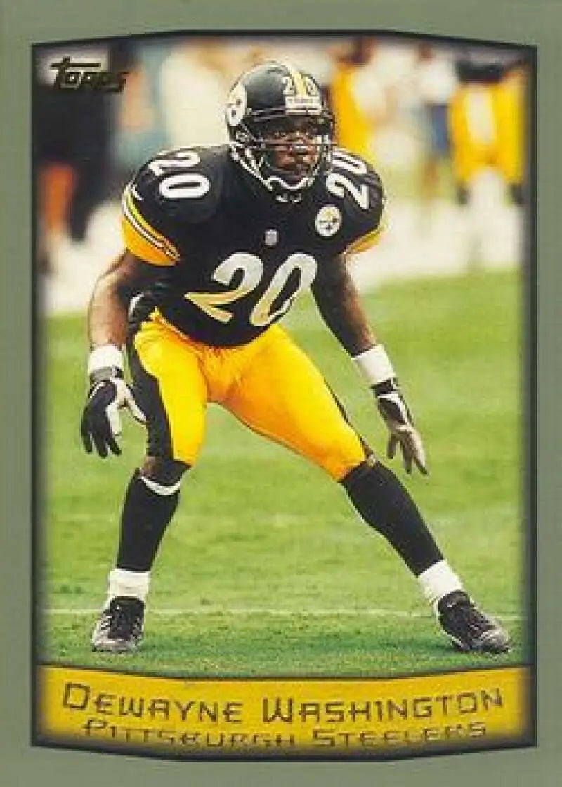 1999 Topps #26 DeWayne Washington EX Excellent Pittsburgh Steelers Football Card - Football Card Single