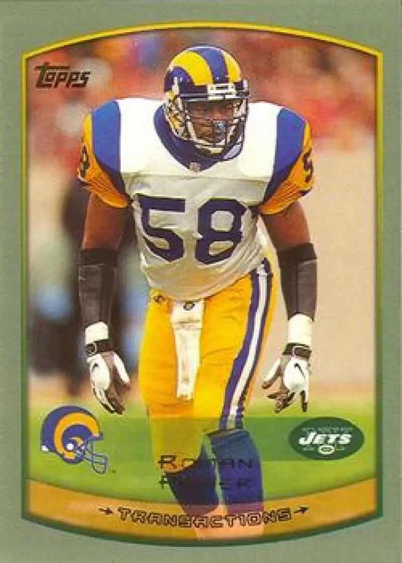 1999 Topps #267 Roman Phifer EX Excellent New York Jets Football Card - Football Card Single