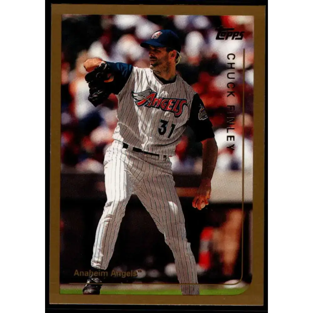 1999 Topps #278 Chuck Finley NM-MT Anaheim Angels Baseball Card - Baseball Card Single