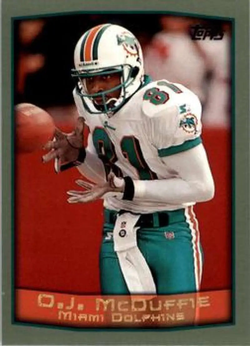 1999 Topps #280 O.J. McDuffie EX Excellent Miami Dolphins Football Card - Football Card Single
