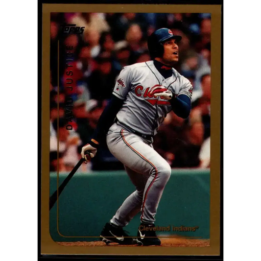 1999 Topps #283 David Justice NM-MT Cleveland Indians Baseball Card - Baseball Card Single
