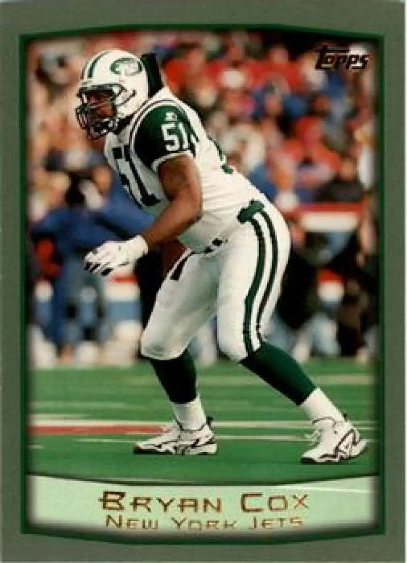 1999 Topps #285 Bryan Cox EX Excellent New York Jets Football Card - Football Card Single