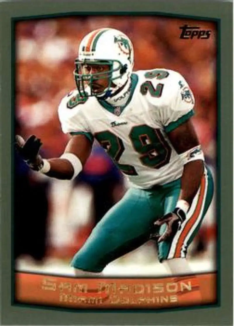 1999 Topps #286 Sam Madison EX Excellent Miami Dolphins Football Card - Football Card Single