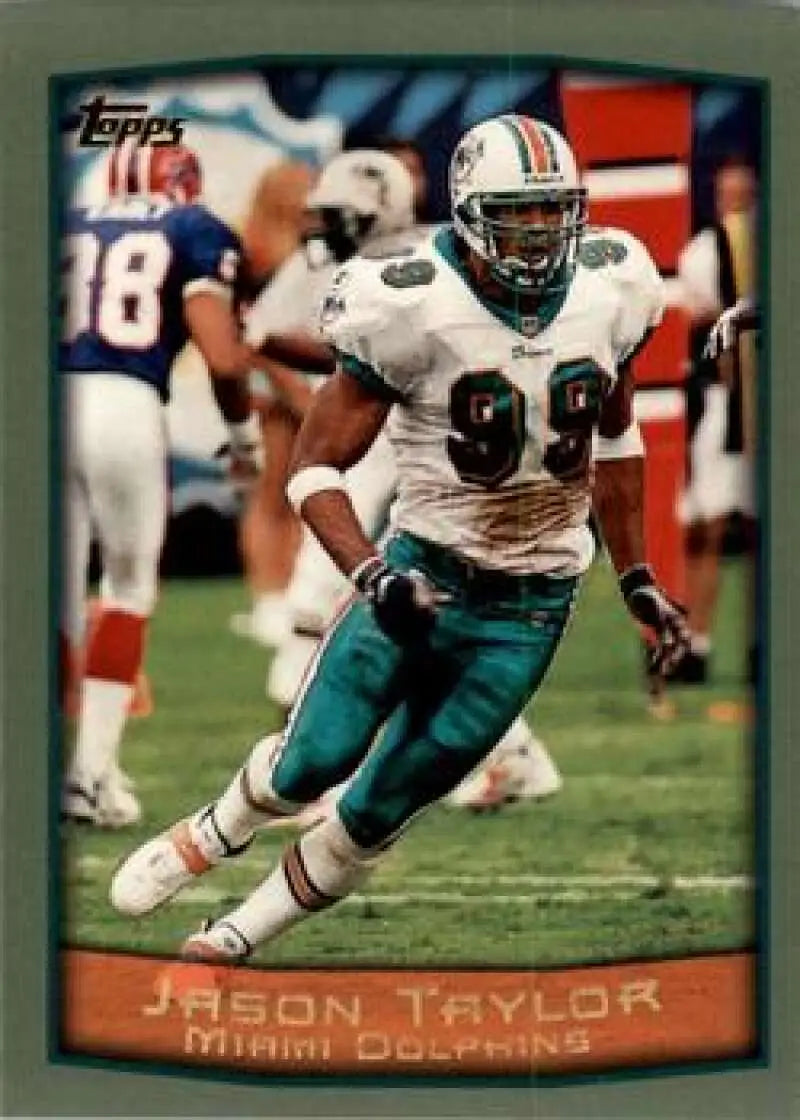 1999 Topps #29 Jason Taylor EX Excellent Miami Dolphins Football Card - Football Card Single