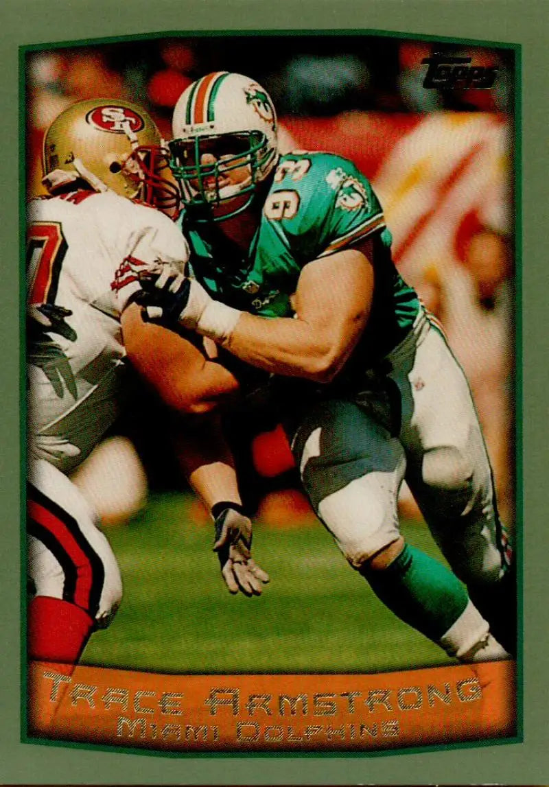 1999 Topps #296 Trace Armstrong EX Excellent Miami Dolphins Football Card - Football Card Single