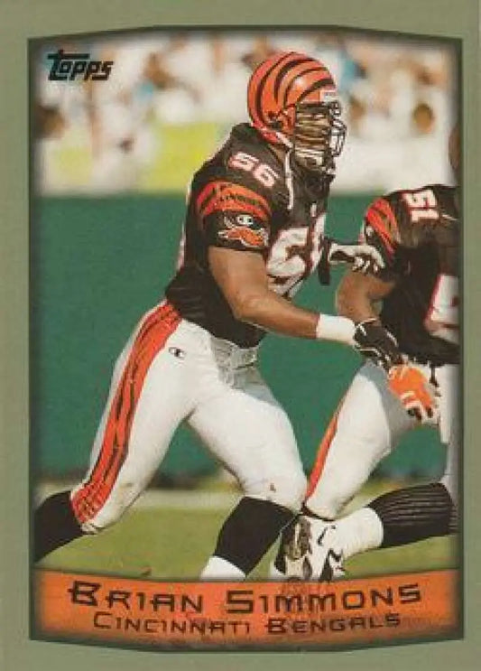 1999 Topps #297 Brian Simmons EX Excellent Cincinnati Bengals Football Card - Football Card Single