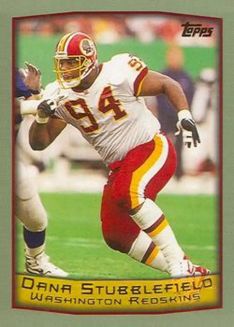 1999 Topps #301 Dana Stubblefield EX Excellent Washington Redskins Football Card - Football Card Single