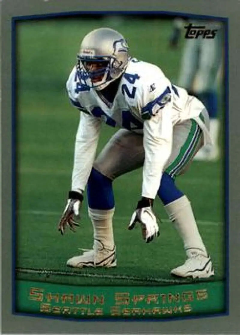 1999 Topps #302 Shawn Springs EX Excellent Seattle Seahawks Football Card - Football Card Single