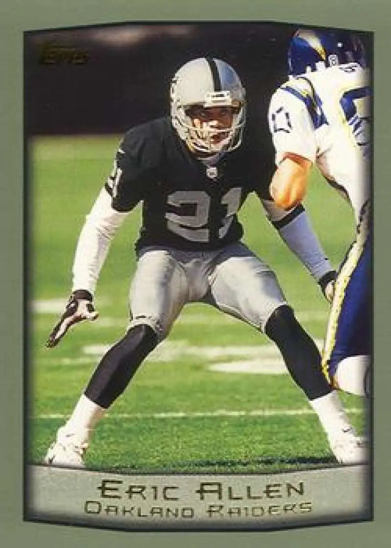 1999 Topps #312 Eric Allen EX Excellent Oakland Raiders Football Card - Football Card Single