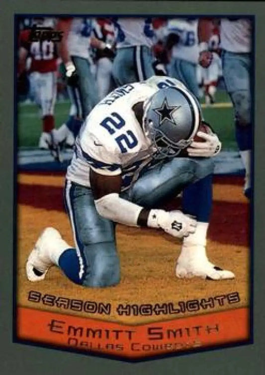 1999 Topps #322 Emmitt Smith EX Excellent Dallas Cowboys Football Card