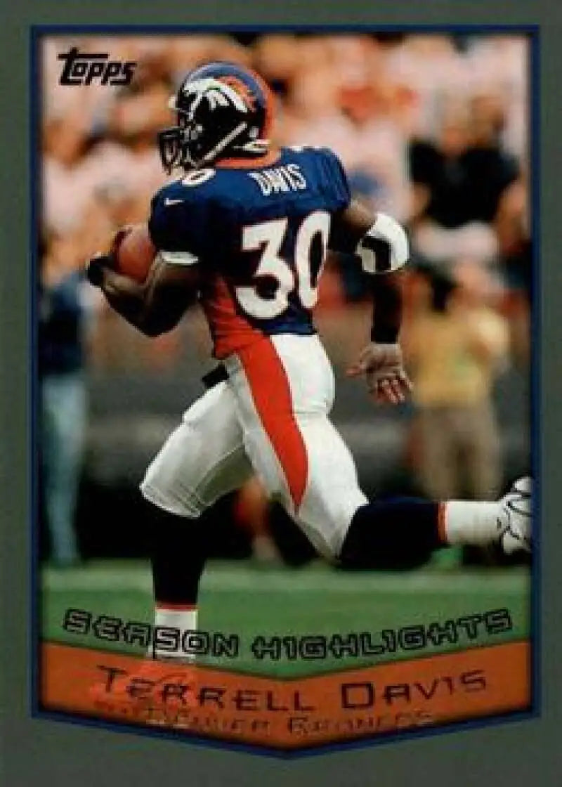 1999 Topps #323 Terrell Davis EX Excellent Denver Broncos Football Card - Football Card Single