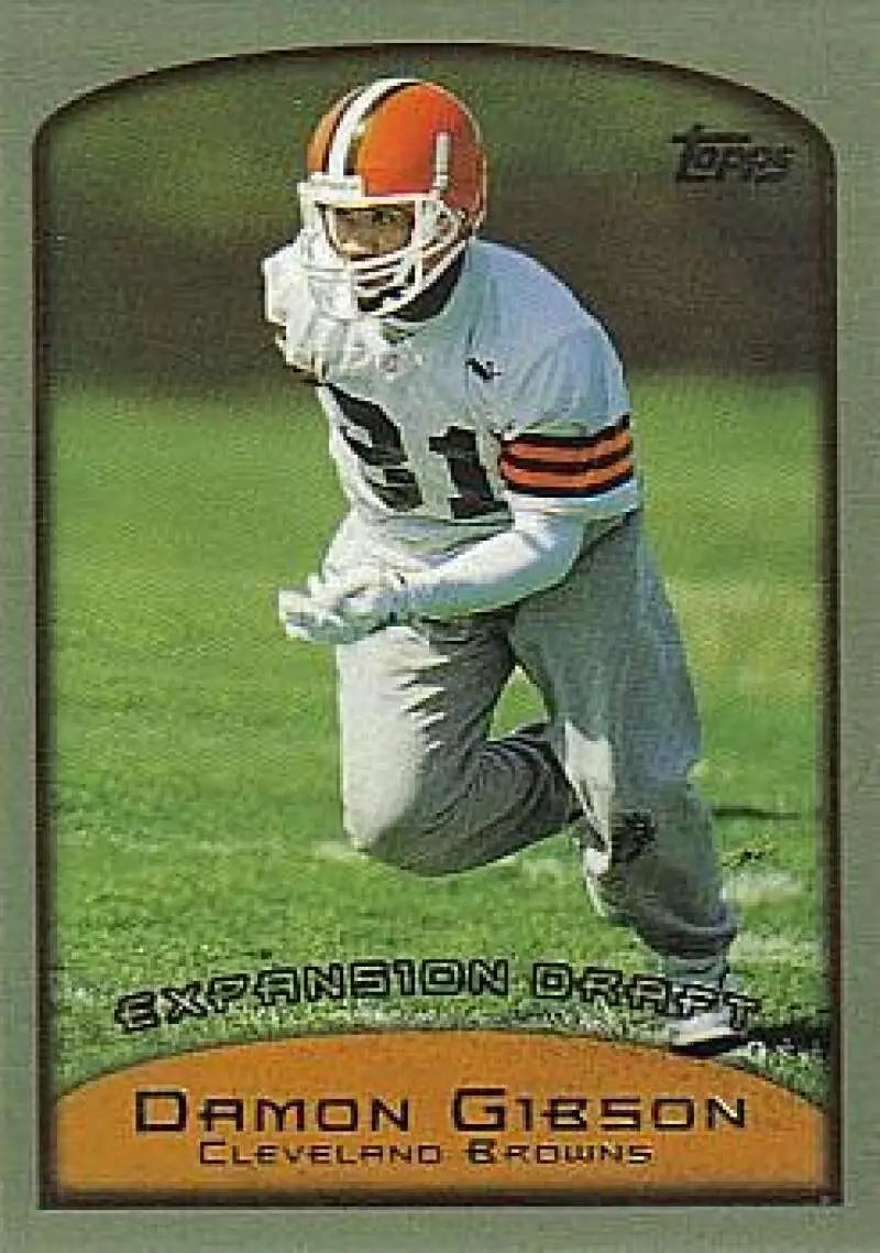 1999 Topps #325 Damon Gibson EX Excellent Cleveland Browns Football Card - Football Card Single