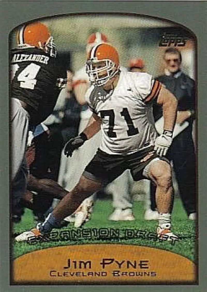 1999 Topps #326 Jim Pyne EX Excellent Cleveland Browns Football Card - Football Card Single