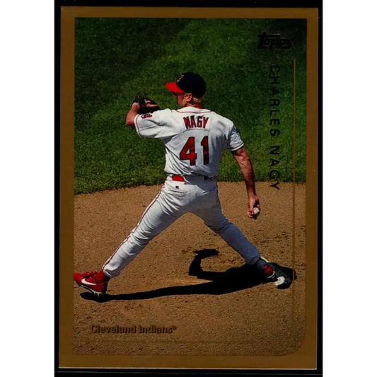 1999 Topps #389 Charles Nagy NM-MT Cleveland Indians Baseball Card - Baseball Card Single