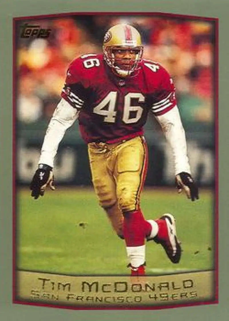 1999 Topps #39 Tim McDonald EX Excellent San Francisco 49ers Football Card - Football Card Single