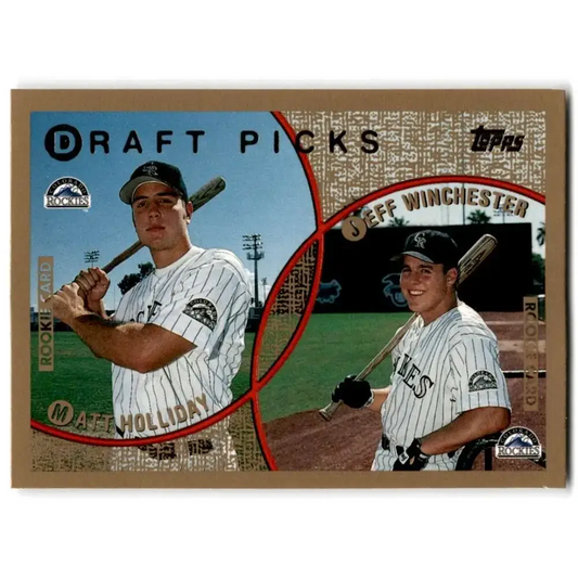 1999 Topps #442 Matt Holliday/Jeff Winchester NM-MT RC Rookie Colorado Rockies Baseball Card