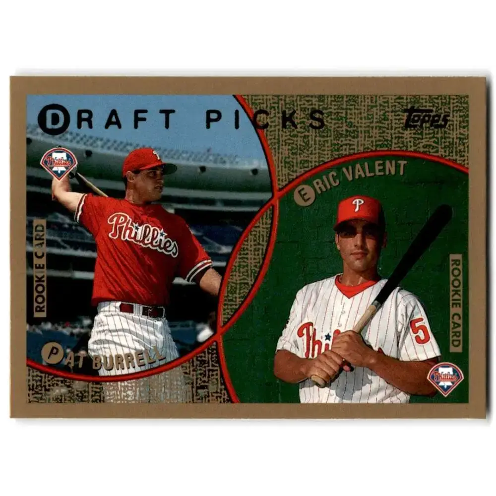 1999 Topps #444 Pat Burrell/Eric Valent NM-MT RC Rookie Philadelphia Phillies Baseball Card - Baseball Card Single