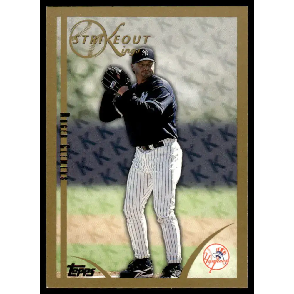 1999 Topps #445 Roger Clemens EX/NM New York Yankees Baseball Card - Baseball Card Single