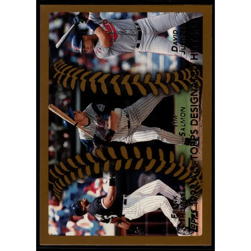 1999 Topps #456 Frank Thomas/Tim Salmon/David Justice NM-MT Chicago White Sox/Anaheim Angels/Cleveland Indians Baseball