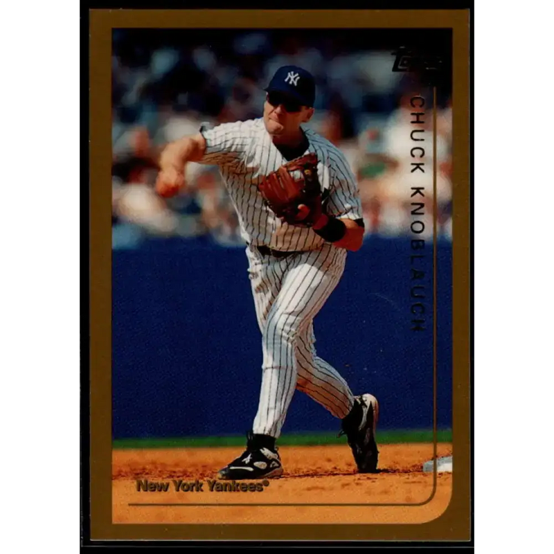 1999 Topps #51 Chuck Knoblauch NM-MT New York Yankees Baseball Card - Baseball Card Single