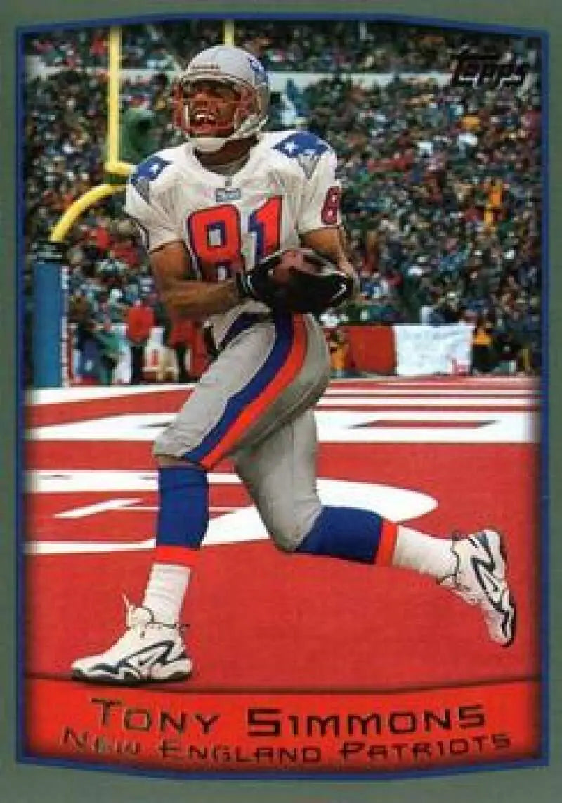 1999 Topps #52 Tony Simmons EX Excellent New England Patriots Football Card - Football Card Single