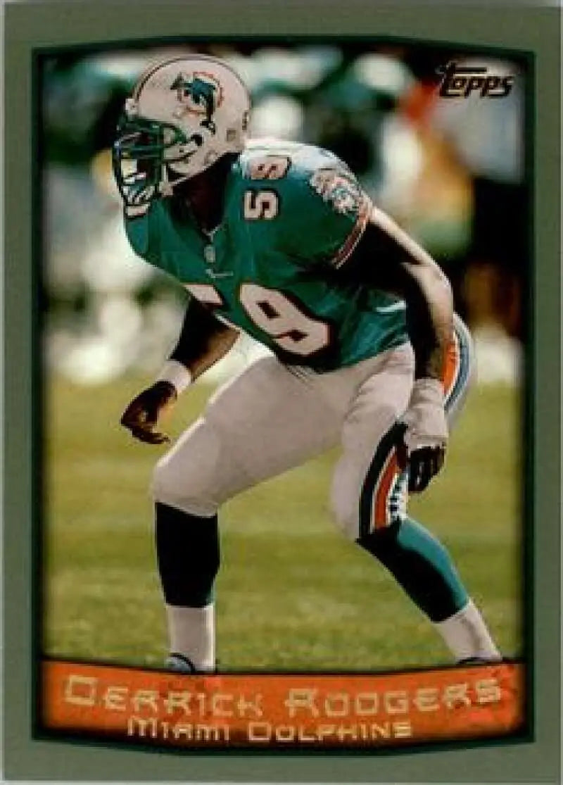 1999 Topps #64 Derrick Rodgers EX Excellent Miami Dolphins Football Card - Football Card Single