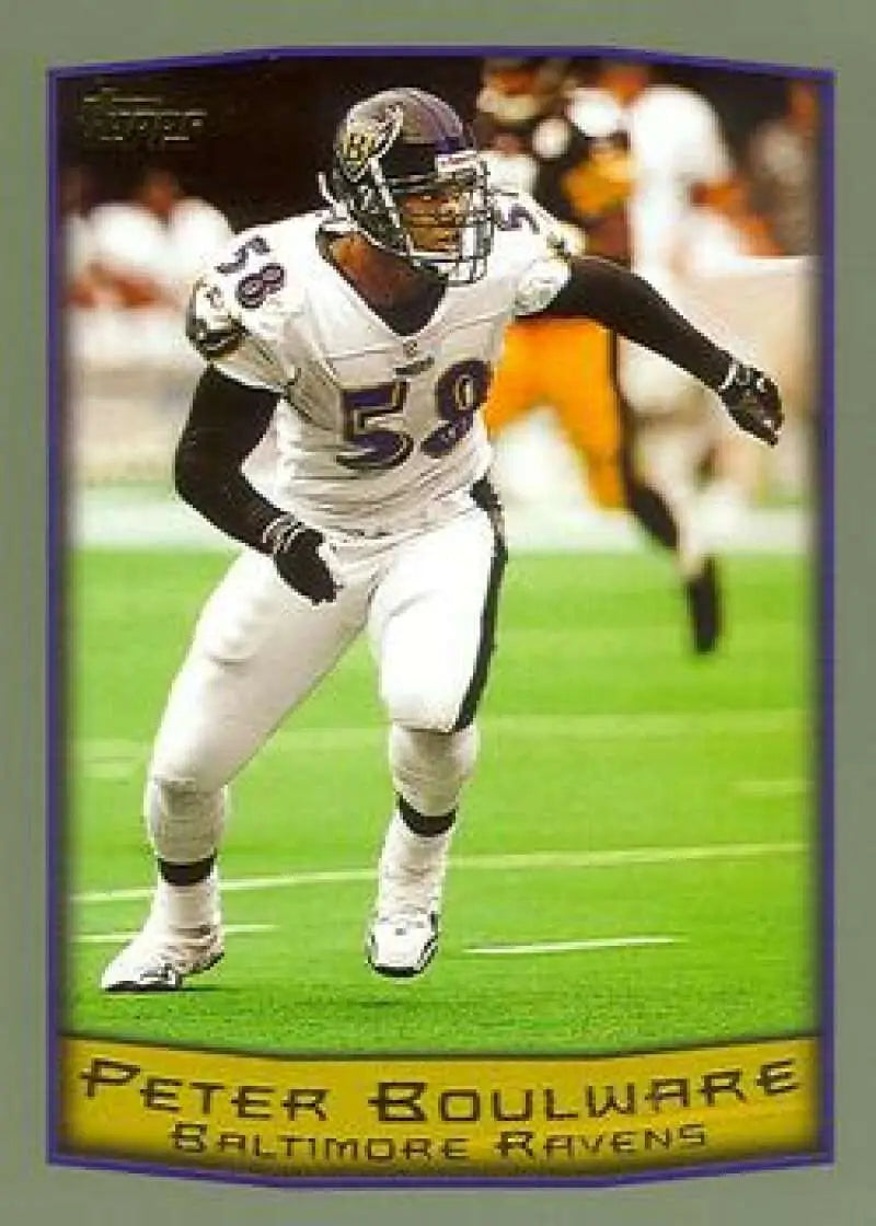 1999 Topps #66 Peter Boulware EX Excellent Baltimore Ravens Football Card - Football Card Single
