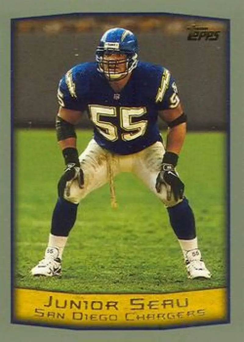 1999 Topps #7 Junior Seau EX Excellent San Diego Chargers Football Card - Football Card Single